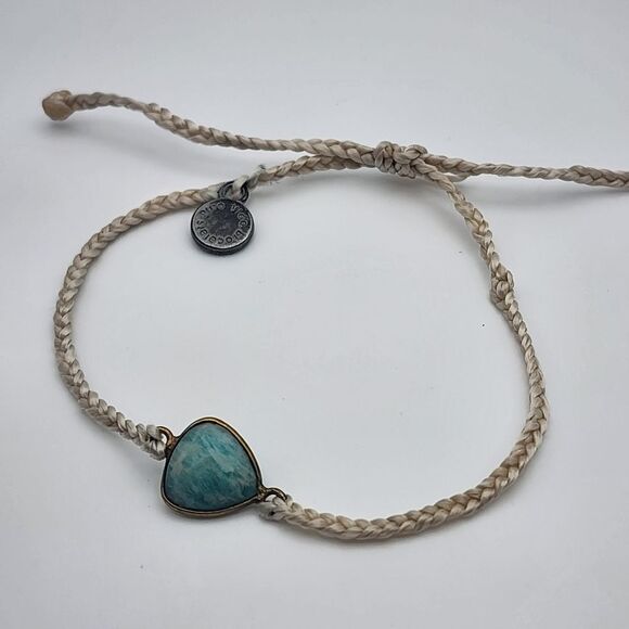 Pura Vida Cream & Amazonite Adjustable Cord Bracelet - Picture 4 of 4